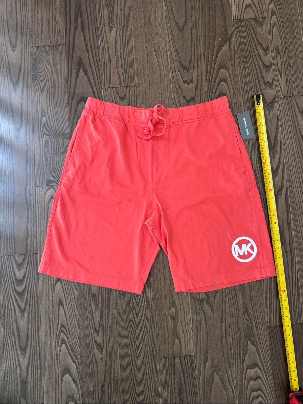 Michael Kors Men's Coral-Red Athletic Drawstring Shorts